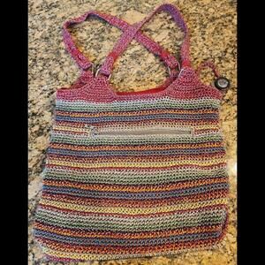 The SAK Multi Colored Crochet Shoulder‎ Bag